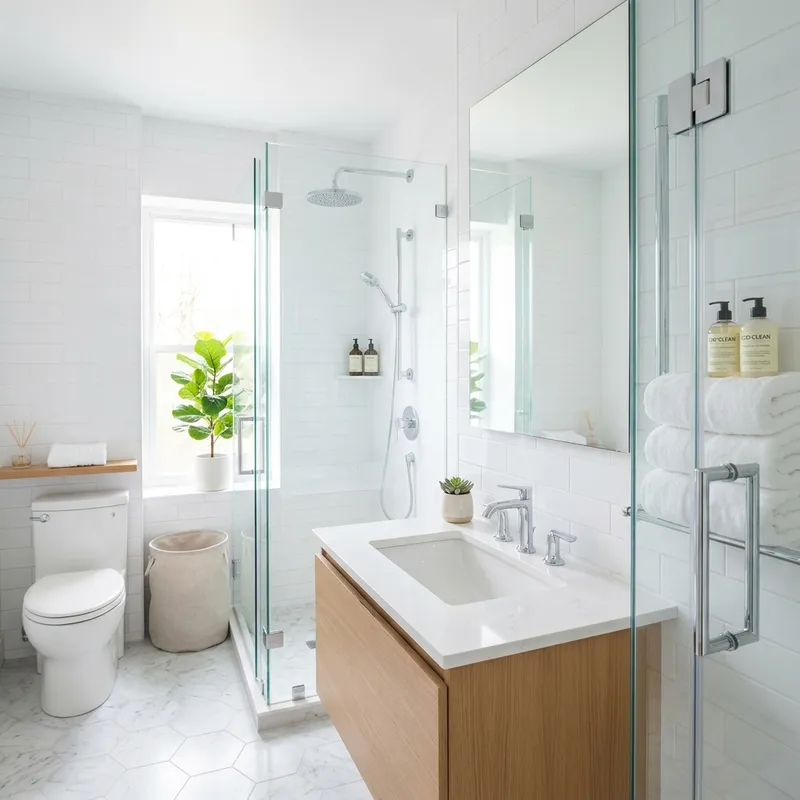Hotel-quality bathroom cleaning for Airbnb in Tulsa by YeskGreen