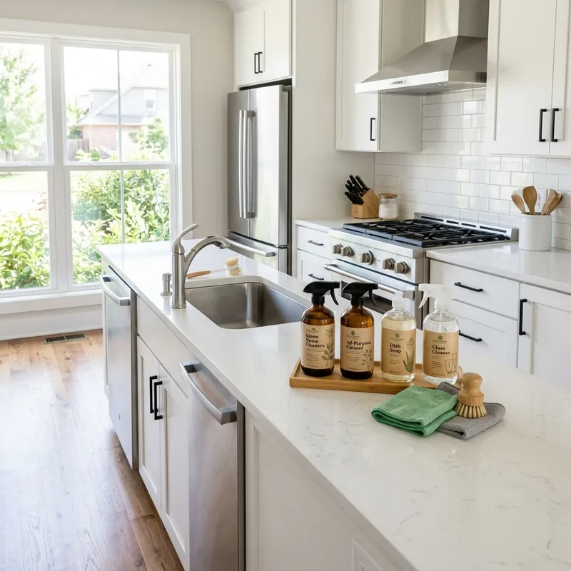 Professionally cleaned kitchen in Tulsa home by YeskGreen